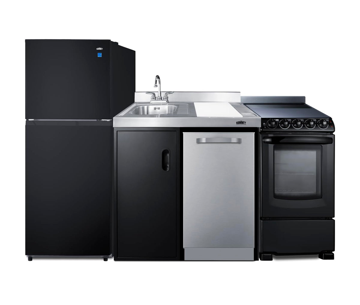 80 In. Wide All-In-One Kitchenette with Range and Dishwasher– Big Kitchen® W9Y-FSI-ACK80HT