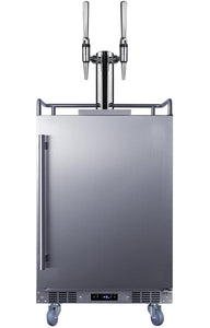 Summit Appliance SBC682NCFTWIN 24" Wide Built-in Nitro-Infused Coffee Kegerator, 5.6 cu.ft. Interior, Weatherproof, Complete Dual Tap Kit, Dual Tap System, Automatic Defrost, Digital Thermostat