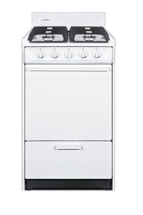 20 inch Wide Gas Range Sealed Burners