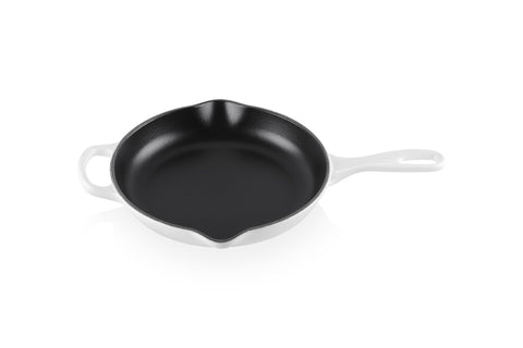 Le Creuset Enameled Cast Iron Signature Round Skillet, 9", White