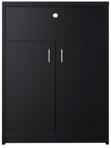 Summit Appliance CWC2ADA 26" Wide Storage Cabinet, Black; ADA Compliant Height; Slide-Out Drawer; 4 Leveling Legs; Removable Shelf; French Door Swing