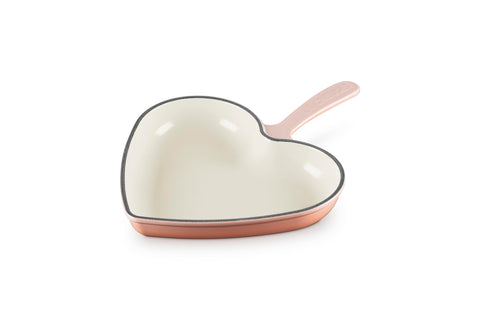 Le Creuset Enameled Cast Iron Traditional Heart Skillet, 10.25", Peche