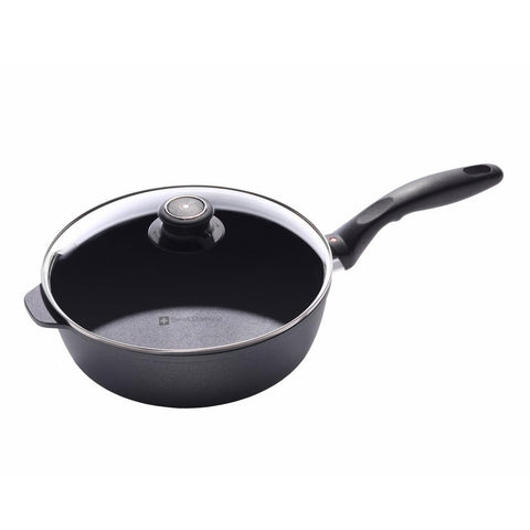 Swiss Diamond Nonstick Saute Pan with Lid, Diamond Coated Aluminum Deep Saute Pan with Lid Features Stainless Steel Handle, Dishwasher & Oven Safe Up To 500 °F, 11 Inch, 4.3 Quart