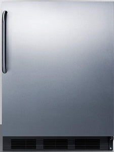 Summit Appliance CT663BKCSS Built-in Undercounter Refrigerator-Freezer for Residential Use, Cycle Defrost with Deluxe Interior, Professional Towel Bar Handle and Stainless Steel Exterior