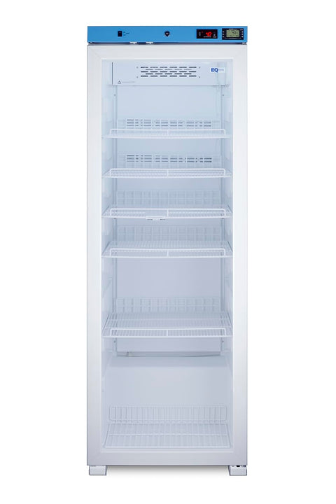 EQTemp ACR1322G 24 Inch Wide Upright Healthcare Refrigerator  12.71 cu.ft  NSF/ANSI 456 Vaccine Storage  Temperature Range  2 to 8 C (Right Hand Door  Glass)