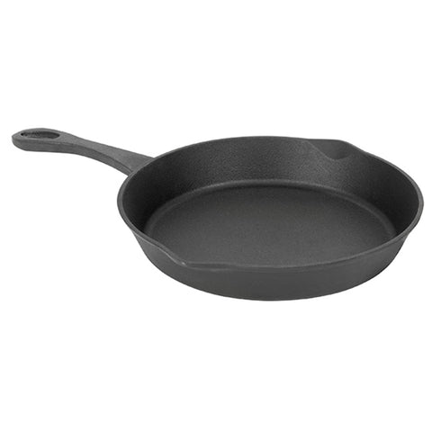 Bayou Classic 7431 10-in Cast Iron Skillet Features Pour Spouts Perfect For Searing and Braising Pan Frying and Sautéing