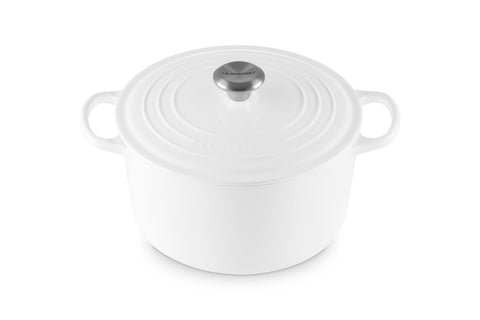 Le Creuset Enameled Cast Iron Signature Deep Round Oven, 6.5 qt., White