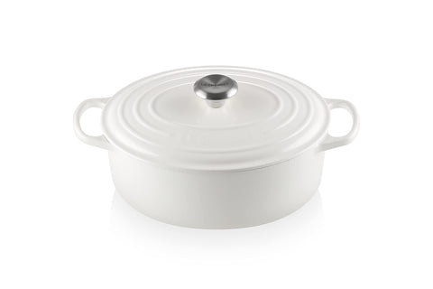 Le Creuset Enameled Cast Iron Signature Oval Dutch Oven, 5 qt, White