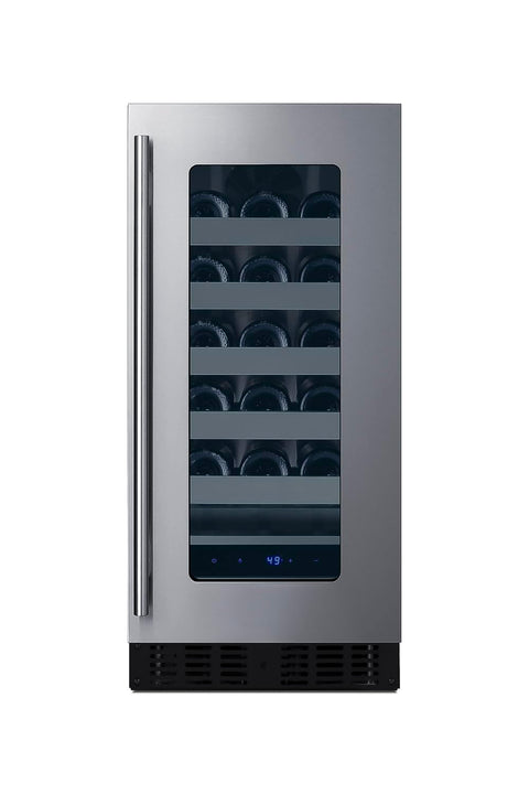 Summit 15” Wine Cellar, 18 Bottle Capacity, Stainless Steel- ASDW1522