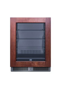 24inch wide premium built-in undercounter beverage center with panel-ready glass door