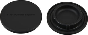 Le Creuset Silicone Mill Caps, 2 1/2", Black, Set of 2