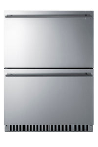 Summit 24” Two Drawer Freezer, 3.54 cu.ft. Capacity, ADA Compliant, ENERGY STAR, Stainless Steel, Panel Ready Capable*- ADFD2D24 (*Panels not included)