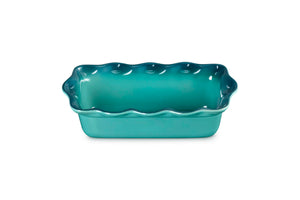 Le Creuset Stoneware Heritage Fluted Loaf Pan, 9", Riviera