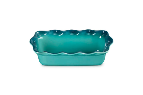 Le Creuset Stoneware Heritage Fluted Loaf Pan, 9", Riviera