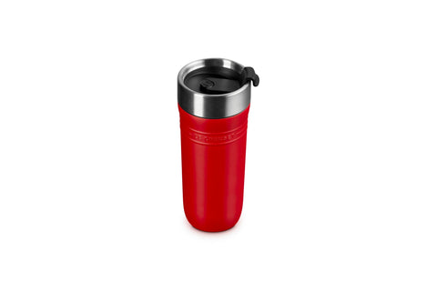 Le Creuset Stainless Steel On The Go Travel Mug, 12 oz., Cerise