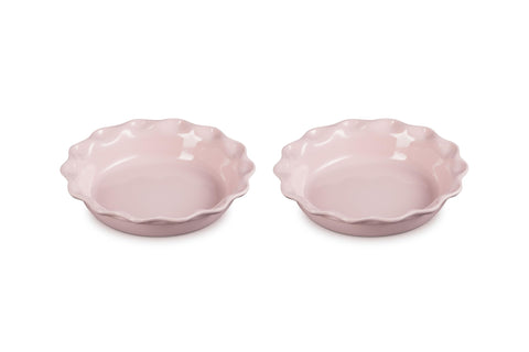 Set of 2 Heritage Pie Dishes - Chiffon Pink