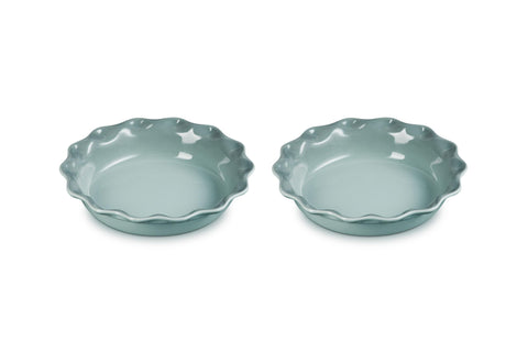 Set of 2 Heritage Pie Dishes - Sea Salt