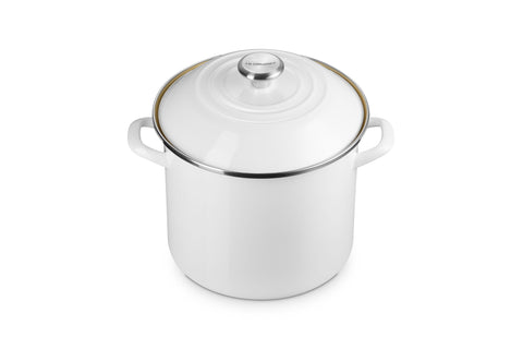Classic Round Stockpot- 10qt White