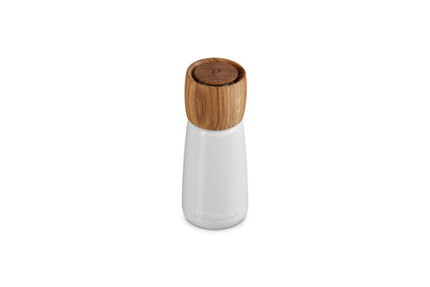 Le Creuset Stoneware Alpine Pepper Mill, 7", White