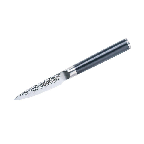 Swiss Diamond Paring Knife, German Steel With ABS Handle, Half Tang Handle, Hammered Blade Chef Knives Professional Grade, 55+2 Rockwell Hardness, 4.5 Inch