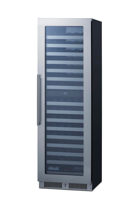Full-size built-in 24inch wide 18inch deep 98-bottle dual zone wine cellar