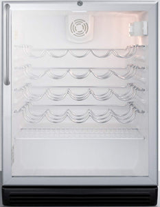Summit SWC6GBLCSSADA Wine Chiller Beverage Refrigerator, Glass/Stainless Steel