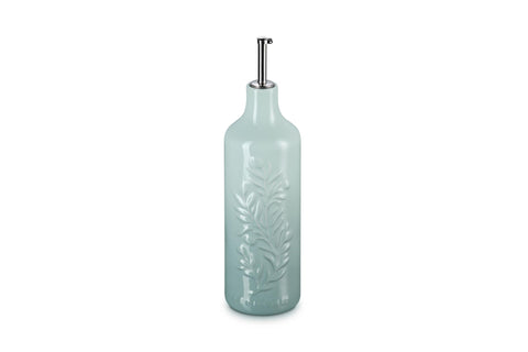 Le Creuset Stoneware Olive Branch Collection Oil Cruet, 20 oz., Sea Salt