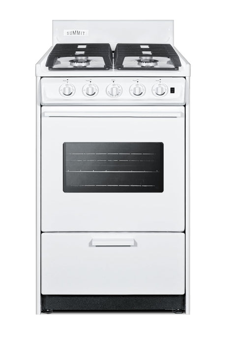 20 inch Wide Gas Range Sealed Burners