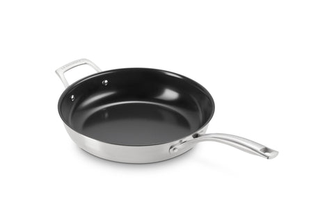 Le Creuset Essential Stainless Steel Non-Stick Shallow Round Frying Pan, 11"