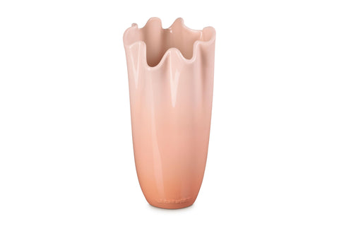 Le Creuset Stoneware Iris Vase, 12", Peche