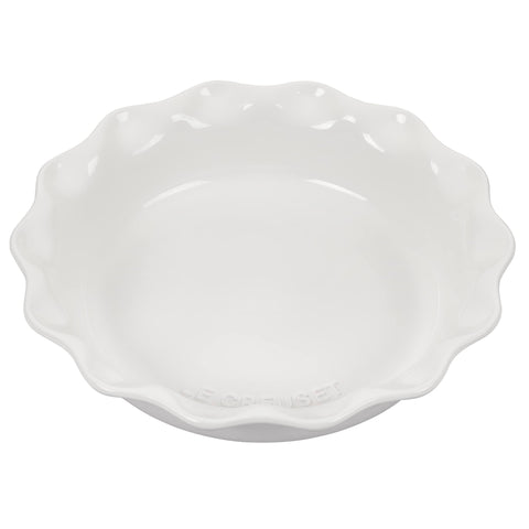 Le Creuset Stoneware 9" Heritage Pie Dish, White