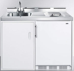 Summit All In One Kitchenette, White - C48ELGLASS