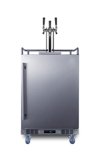 Summit 24" Outdoor Beer Kegerator, Stainless Steel - SBC683OSTRIPLE
