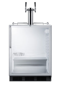 Summit 24" Undercounter Kegerator, Dual Tap Kit, ADA-Compliant, Glass Door- SBC56GBICSSADA