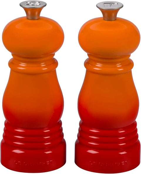 Petite Salt and Pepper Mill Set - Flame 5" x 2" each
