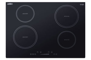 Summit 30" Induction Cooktop, 4 Cooking Zones, 208-240V Electric Cooktop, ADA Compliant Design, Black - SINC4B301B