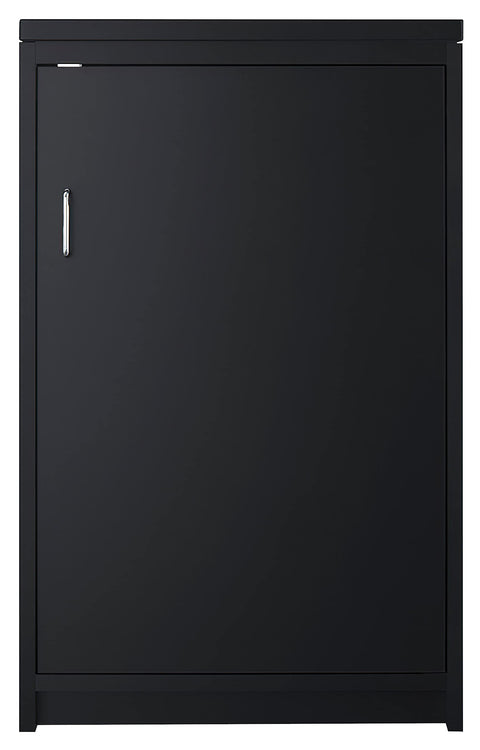 Summit Appliance CWC5ADA 21.5" Wide Trash Cabinet, Black; ADA Compliant Height; RHD Swing Door; 2 Counter Holes; 4 Leveling Legs; 2 Trash Bins Included; Ships Fully Assembled
