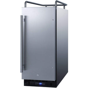 Summit Appliance SBC15NKCSS Built-in 15" Wide Commercially Listed Kegerator with Auto Defrost, Digital Thermostat, Versatile Kegerator, Front Lock, Sealed Back and Complete Stainless Steel Exterior