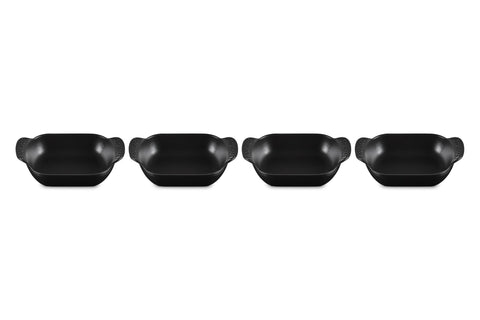 Set of 4 Mini Rectangular Baker 1/3 QT Matte Black