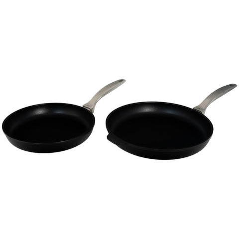 Swiss Diamond Nonstick Frying Pan Hybrid Ceramic and Diamond-Infused Fry Pan Set, Dou Ceramic, Dishwasher and Oven Safe Fry Pans, 9.5 And 11-Inches