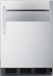 Summit 24” Refrigerator w/Speed Rail, Built-in, Outdoor, Bar Refrigerator, 5.5 cu.ft. Capacity, Stainless Steel- SPR7BOSSTSR