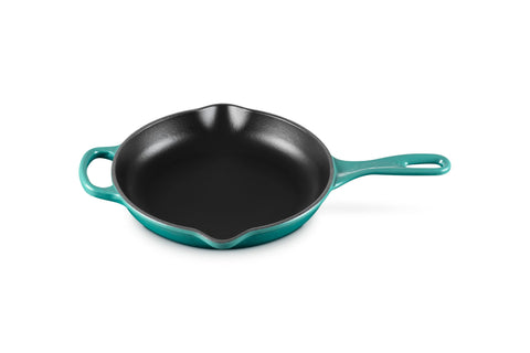 Le Creuset Enameled Cast Iron Signature Round Skillet, 9", Riviera
