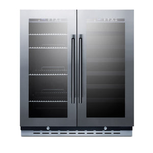 Summit 30” Wine Cellar/Beverage Center Combo, Stainless - SWBV3067B