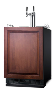 Summit Appliance 24" Wide Wine Kegerator/Refrigerator Combo, Panel Ready, Black Interior, Caster Wheels, Residential/Commercial Use (RHD, Wine) *Panel is not included