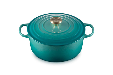 Le Creuset Enameled Cast Iron Signature Round Dutch Oven, 5.5 qt., Riviera