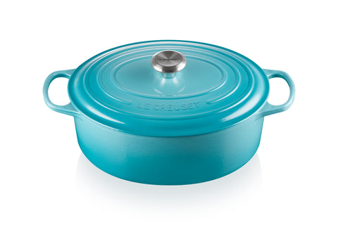 Le Creuset Enameled Cast Iron Signature Oval Dutch Oven, 6.75 qt., Caribbean