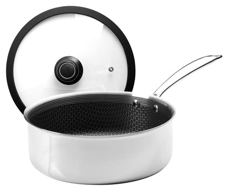 Black Cube Quick Release Cookware Sauté Pan with Lid, 9.5-Inch/3 Quart