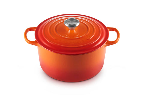 Le Creuset Enameled Cast Iron Signature Deep Round Oven, 6.5 qt., Flame