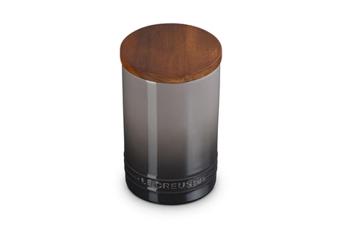 Canister with Wood Lid - Oyster 26 oz.