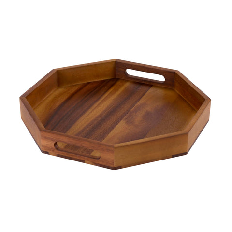 Octagon Serving Tray - 15 Inch - Solid Bottom